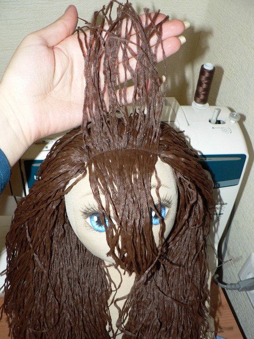 как сделать кукле волосы