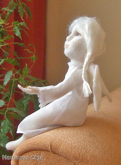 Валяная кукла, автор Нечаева Ольга, магазин: http://www.livemaster.ru/item/229816-kukly-igrushki-angel