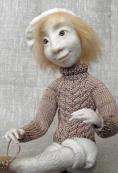 Валяная кукла, автор Нечаева Ольга, магазин: http://www.livemaster.ru/leilk144 